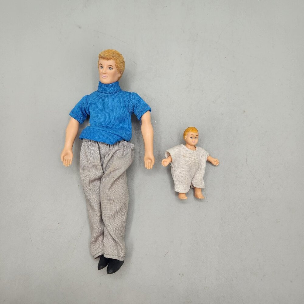 Vintage 1993 Town Square Dolls Father Dad Baby Posable